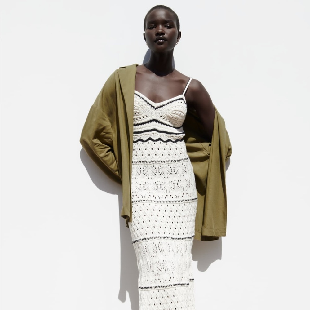 Zara Oversized Open Front Jacket